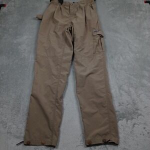 Ex Offico Pants Womens Large Brown Nylon Pockets Outdoor Activewear Hiking